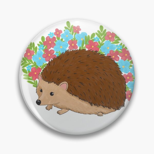 Item preview, Pequeño erizo en el campo de flores designed and sold by Kraina.