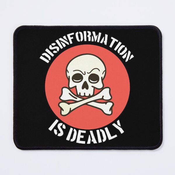 Item preview, Disinformation is Deadly Skull and Crossbones designed and sold by funnytshirtemp.