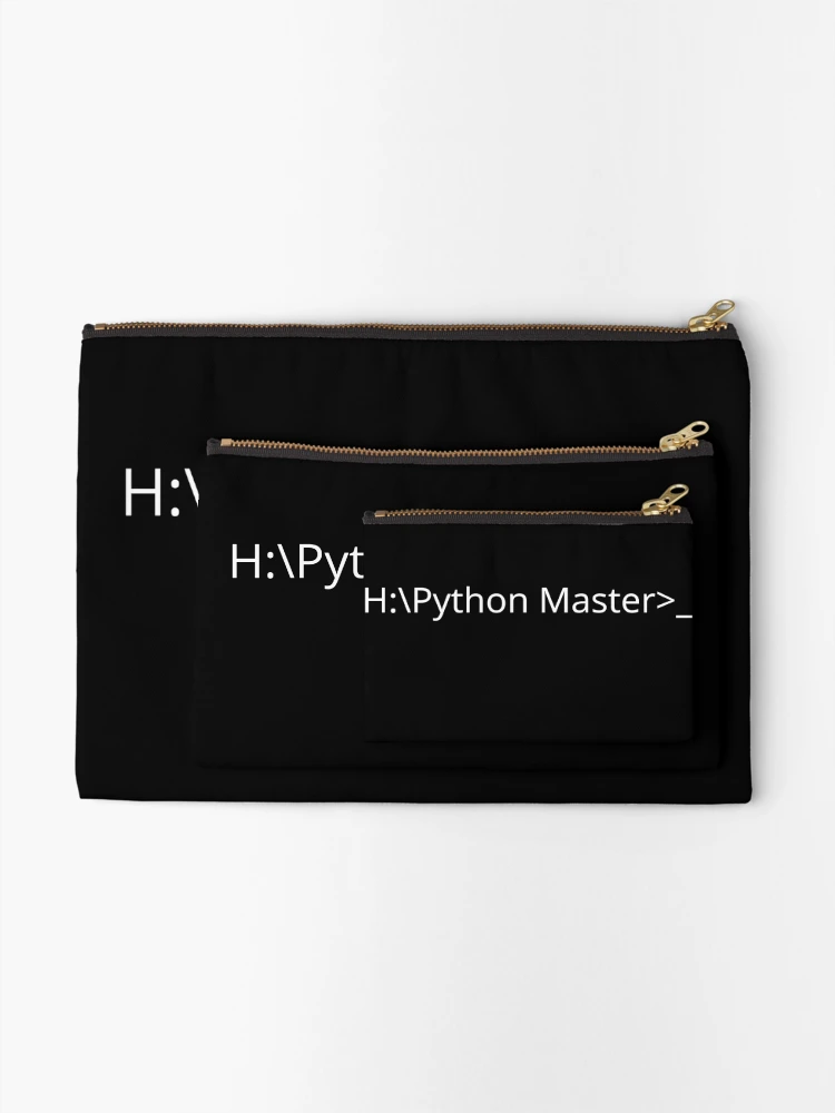 Thumbnail 2 of 4, Zipper Pouch, Computer Geek Python Master designed and sold by ComputerGeeksTs.