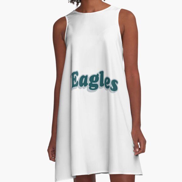 Philadelphia Eagles Womens T-shirt Dress Short Sleeve Skirt Beach Loose  Sundress