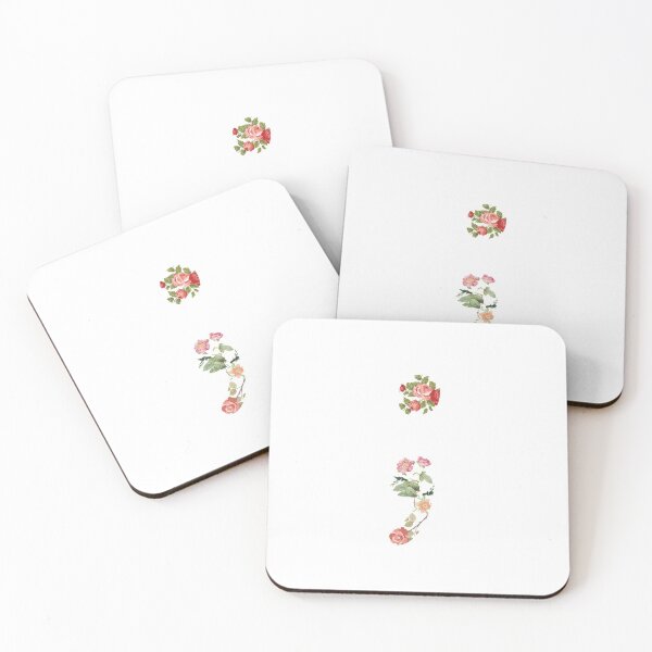 Item preview, Punto y coma floral designed and sold by Lucha-Morena.