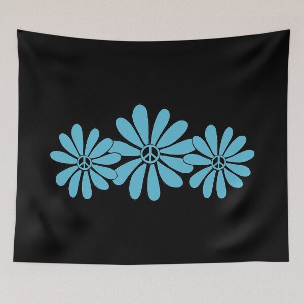 Item preview, Hippie Peace Sign Flower Aqua designed and sold by Swigalicious.