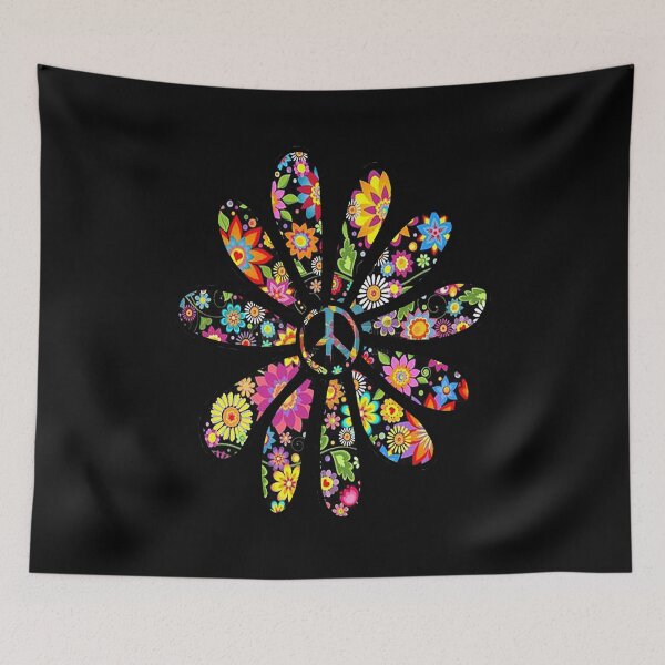 Item preview, Hippie Trippy Flower Power Peace Sign Floral designed and sold by Swigalicious.