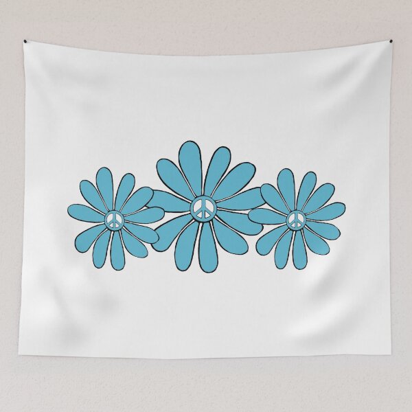 Item preview, Hippie Peace Sign Flower Aqua designed and sold by Swigalicious.