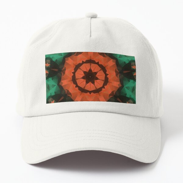 Kaleidoscopic polygonal pattern. Abstract background Dad Hat