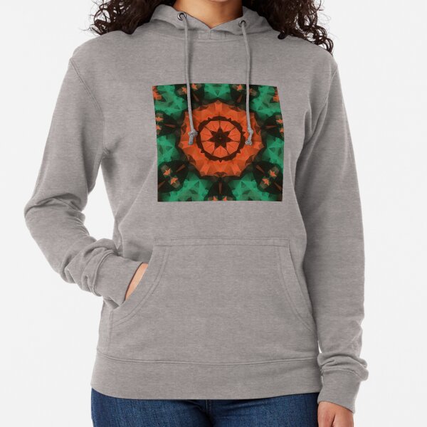 Kaleidoscopic polygonal pattern. Abstract background Lightweight Hoodie