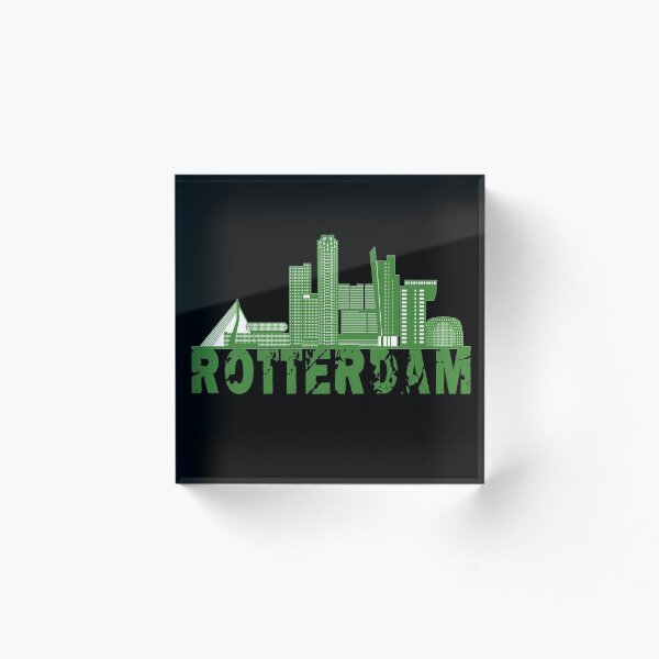 Aperçu de l'œuvre Motif de voyage de vacances pour fans de l'horizon de Rotterdam créée et vendue par Merchandiser099.