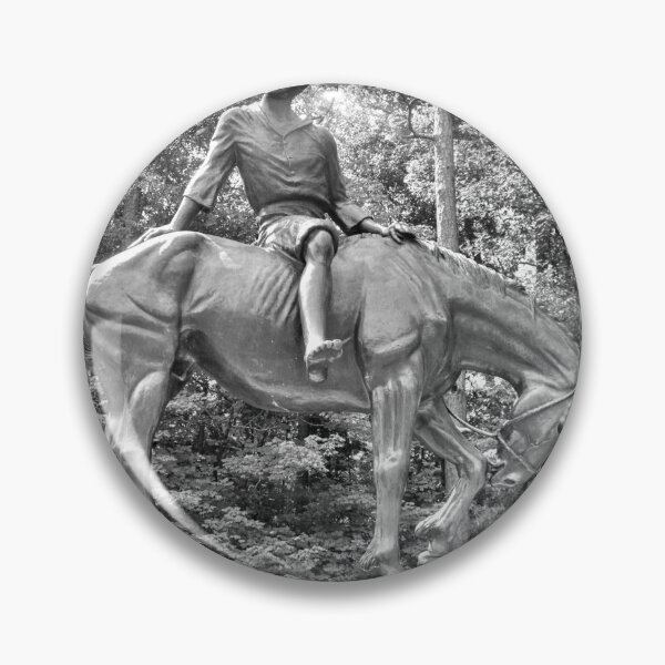 Item preview, The Boy Of The Waxhaws Statue At Andrew Jackson State Park South Carolina Black And White designed and sold by LisaWootenPhoto.