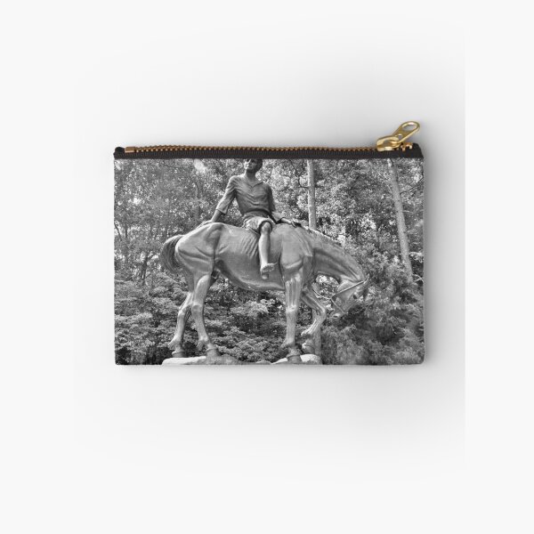 Item preview, The Boy Of The Waxhaws Statue At Andrew Jackson State Park South Carolina Black And White designed and sold by LisaWootenPhoto.