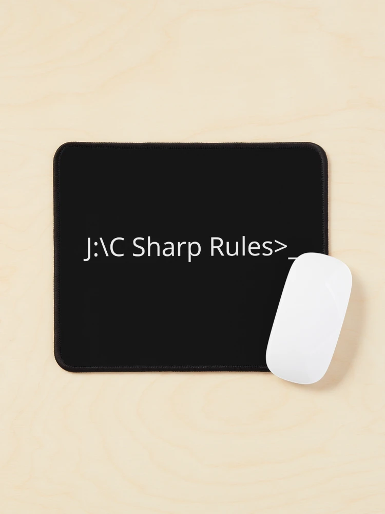 Thumbnail 1 of 5, Mouse Pad, Computer Geek C Sharp Rules designed and sold by ComputerGeeksTs.