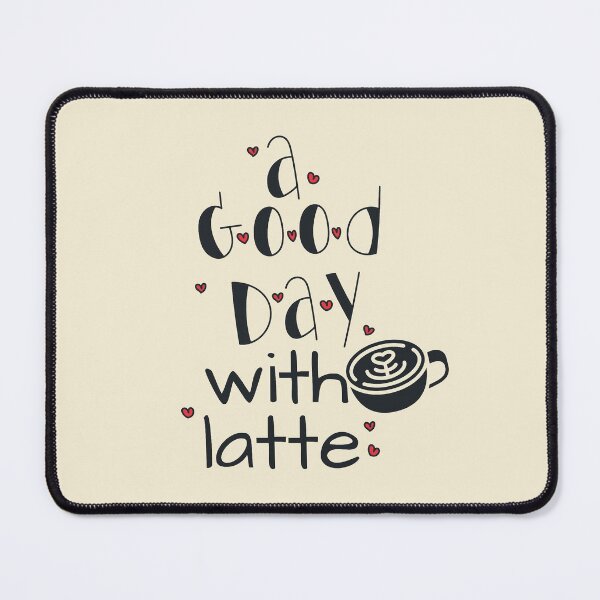 Item preview, A Good Day with Latte - Cute Cool Cup of Coffee With Hearts Illustration designed and sold by Prince - Bestseller ★★★★★.