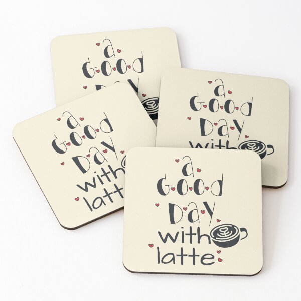 Item preview, A Good Day with Latte -  Cute Cool Cup of Coffee With Hearts Illustration  designed and sold by Prince - Bestseller ★★★★★.