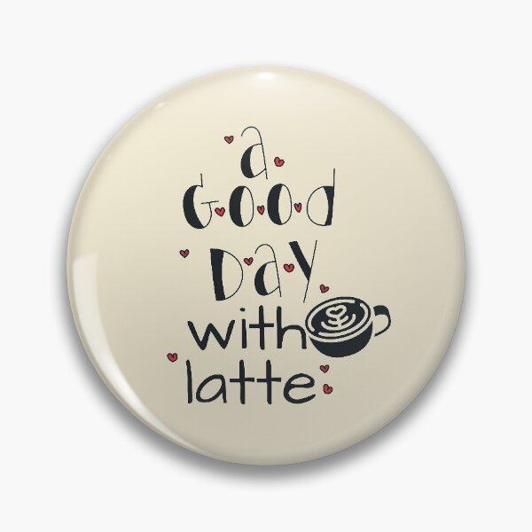 Item preview, A Good Day with Latte -  Cute Cool Cup of Coffee With Hearts Illustration  designed and sold by Prince - Bestseller ★★★★★.