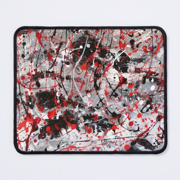 Item preview, Write On, abstract art painting in red, black, grey and white designed and sold by Peter Keresztury.