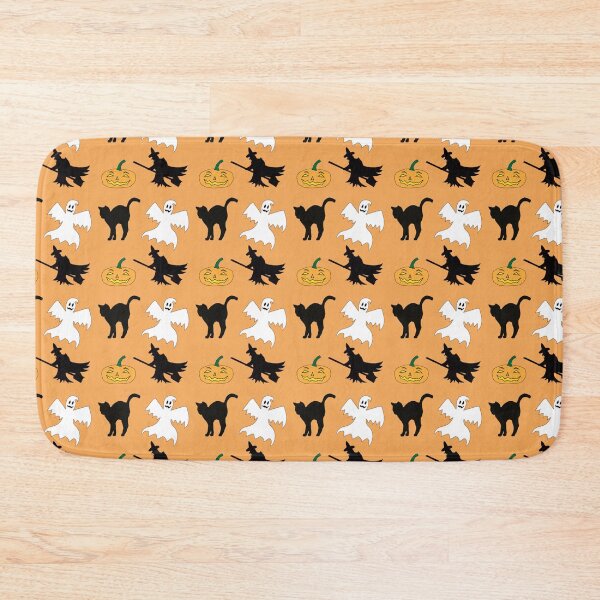 Item preview, Halloween Pattern, holiday, spooky, ghost, witches, pumpkins, cats designed and sold by Sandra O'Toole.
