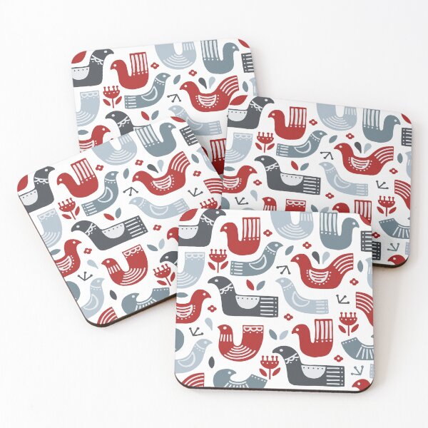 Item preview, Swedish nordic scandinavic birds pattern designed and sold by PG Illustration.