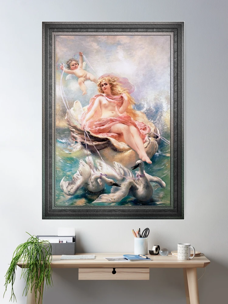 Goddess of Water by Konstantin Makovsky Fine Art Xzendor7 Old Masters Reproductions Wall Decor Poster Art Print