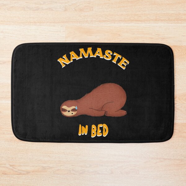 Item preview, Namaste in bed funny yoga sloth designed and sold by lach3.