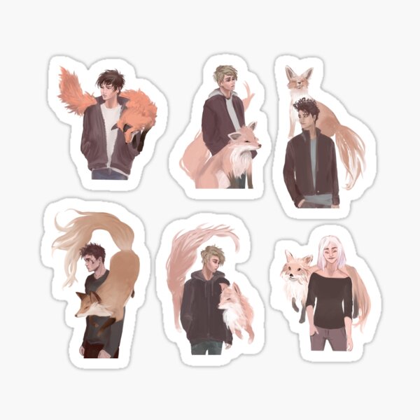Foxes with Foxes Sticker Set Sticker