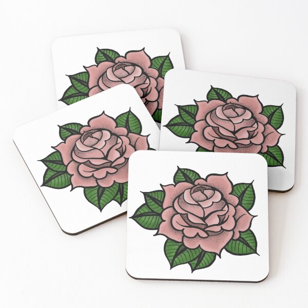 Item preview, Dusty pink rose - traditional  tattoo designed and sold by morganbethdraws.