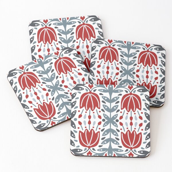 Item preview, Scandinavian flower vintage pattern designed and sold by PG Illustration.