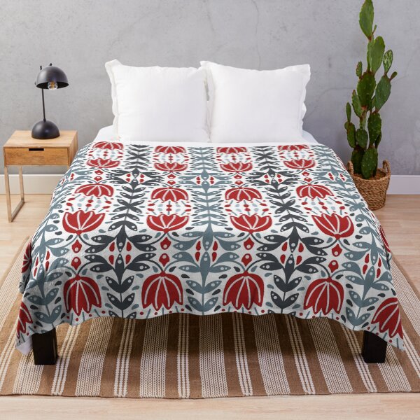 Item preview, Scandinavian flower vintage pattern designed and sold by PG Illustration.