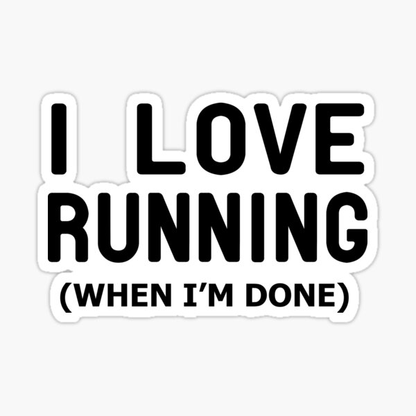 I Love Running Stickers for Sale