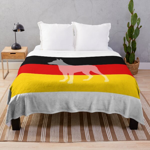 Item preview, Doberman Silhouette On Germany Flag designed and sold by retrographics.