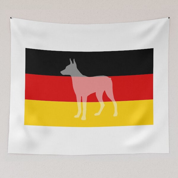Item preview, Doberman Silhouette On Germany Flag designed and sold by retrographics.