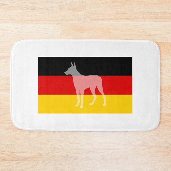 Item preview, Doberman Silhouette On Germany Flag designed and sold by retrographics.