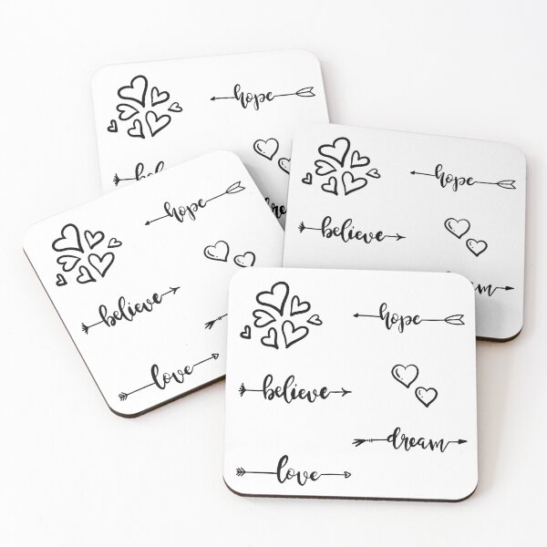 Item preview, Love, Hope, Believe, Dream, Hearts Theme Boho Sticker Pack designed and sold by GionaSophia.