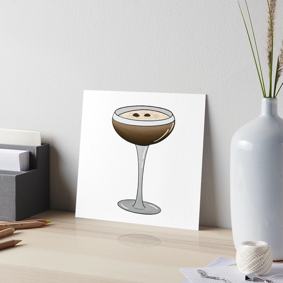 Espresso martini glass Postcard for Sale by morganbethdraws