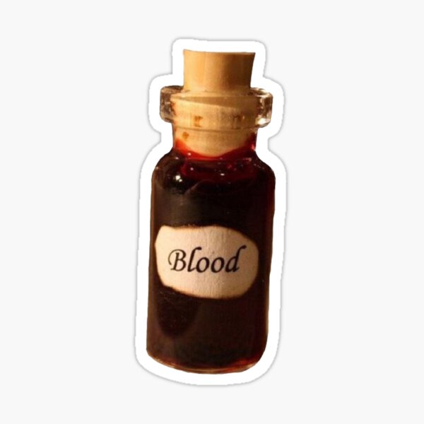 Item preview, Spooky Grunge Blood Vial Sticker designed and sold by sidneysiegel.