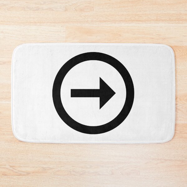 Item preview, MDI Arrow Right Thin Circle Outline designed and sold by GnarlyFurtardo.