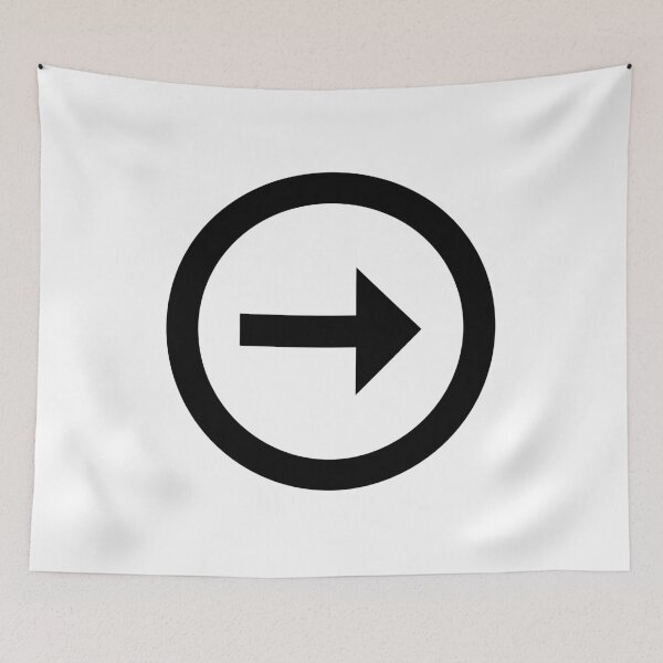 Item preview, MDI Arrow Right Thin Circle Outline designed and sold by GnarlyFurtardo.