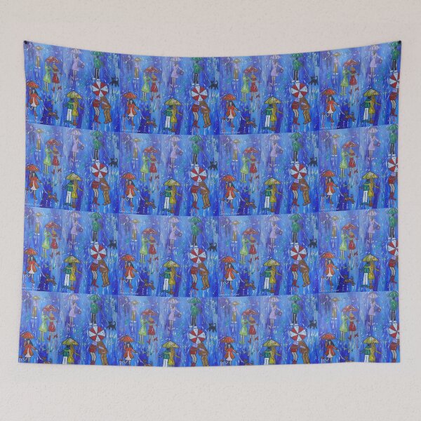 Item preview, Colourful Umbrellas in a Blue Sky designed and sold by Casimirasart.