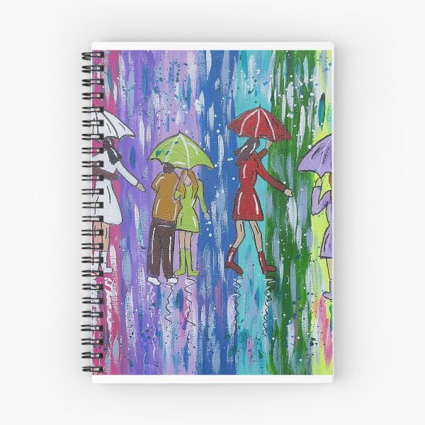 Item preview, Colourful Umbrellas in a Rainbow Sky designed and sold by Casimirasart.