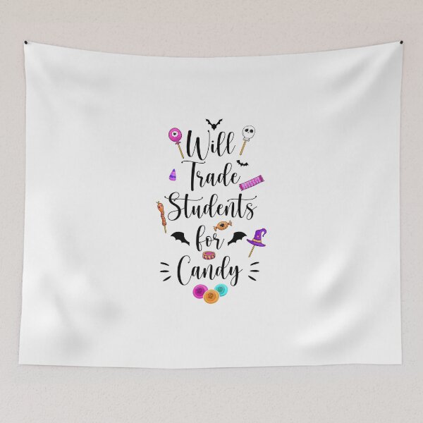 Item preview, cute halloween teacher boo fall Will Trade Students For Candy teacher funny sarcastic offended saying  Meme Gift for Best Friend boyfriend girlfriend designed and sold by joygift369.