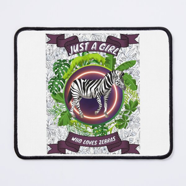 Item preview, Just a girl who loves zebras - Colorful compositions, art and animals, funny drawings designed and sold by AdvanceDesign.