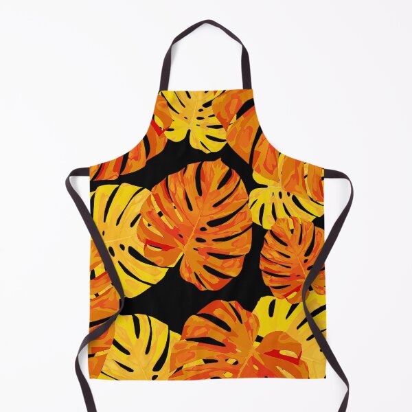 Item preview, Orange-Tangerine And Yellow Monstera Palm Leaves Pattern designed and sold by DEC02.