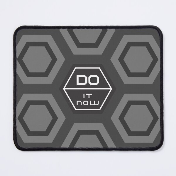 Item preview, DO IT NOW - Hexagonal art design with motivational quote - grey gray designed and sold by Art4Motivation.