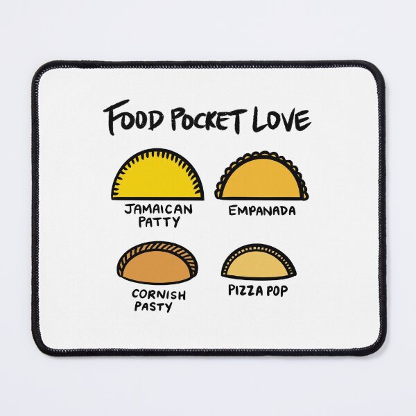 Item preview, Food Pocket Love (Jamaican Patty, Empanada, Cornish Pasty, Pizza Pop) designed and sold by bonniemamadraws.