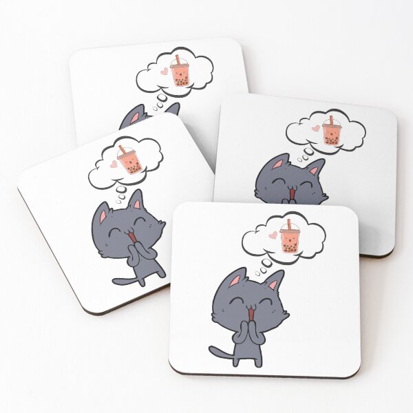 Item preview, Cats are Boba Heads-Thinking of Boba designed and sold by BobaHeads.