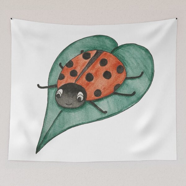 Item preview, Lady Bug - Cute Watercolour art designed and sold by Art by Kathleen Stuart.