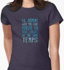 Deux langues at the same temps Women's Fitted T-Shirt