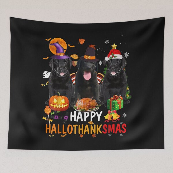 Item preview, Black lab labador happy hallothanksmas designed and sold by anthonybarr1205.