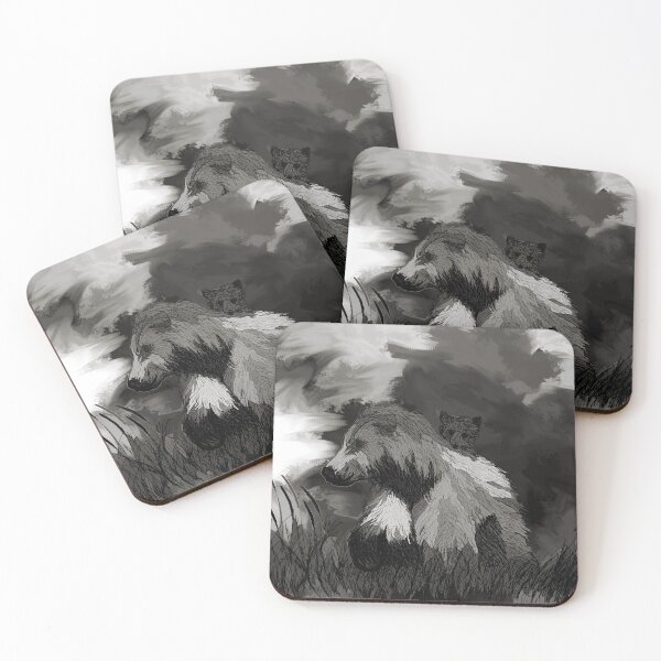 Item preview, Grizzly mama bear with cub designed and sold by SRKFineArt.