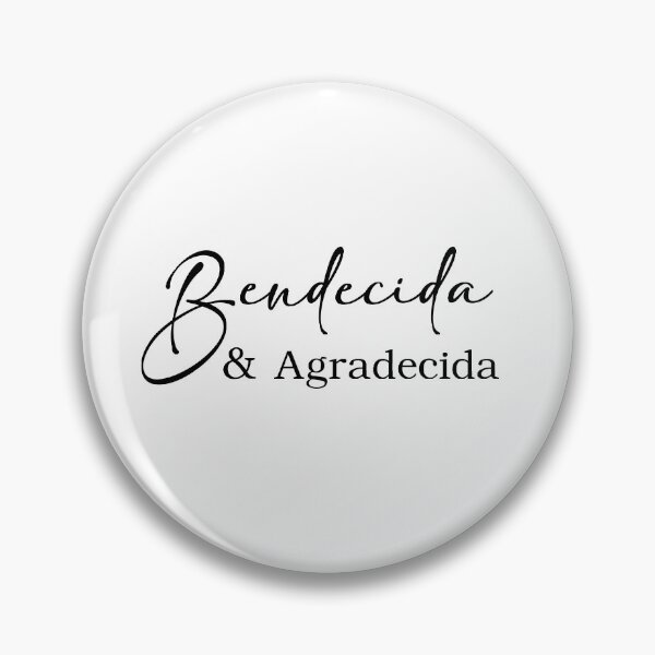 Item preview, Bendecida y agradecida, Spanish Quote designed and sold by Aryam Quotes.