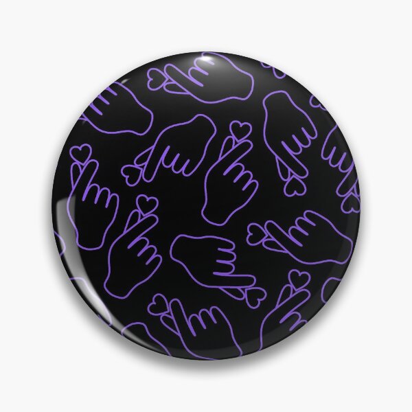 Item preview, Finger Heart Purple on Black designed and sold by bom-iseul.