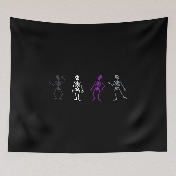 Item preview, Halloween Skeletons Demi Sexual. Demisexual Pride designed and sold by Subtle Pride Shop.